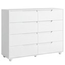 Ver mais imagens de Cômoda Grande para Quarto 8 Gavetas Biella A04 Flex Branco Freijó - Lyam Decor