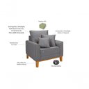 Ver imagem 6 de Kit Sofá Beny + 2 Poltronas para Sala Confortável Linho Cinza Claro