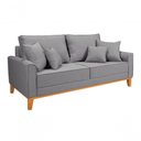 Ver imagem 3 de Kit Sofá Beny + 2 Poltronas para Sala Confortável Linho Cinza Claro