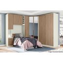 Ver imagem 5 de Guarda Roupa Closet Solteiro de Canto Oblíquo Seletto Mc06 C- 2 Portas e 3 Gavetas C- Espelho Areia