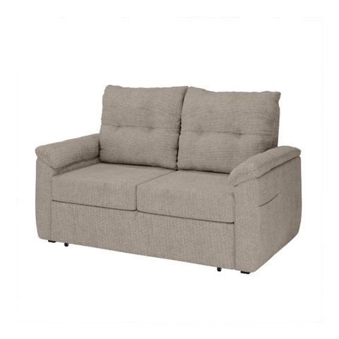 Sofá Cama 2 Lugares Casal 1,60 Mts Loft Tiffany Matrix Cor:loft Mascavo Marrom Claro