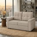 Ver imagem 2 de Sofá Cama 2 Lugares Casal 1,60 Mts Loft Tiffany Matrix Cor:loft Mascavo Marrom Claro