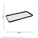Ver imagem 6 de Bandeja Decorativa de Metal Preta 1x40x20cm Servir Mesa Organizar Café Aparador