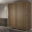 Ver imagem 1 de Guarda-Roupa Solteiro Madesa Dallas Plus 2 Portas de Correr 4 Gavetas com Pés Rustic Cor:Rustic