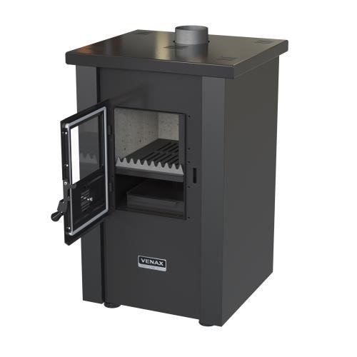 Calefator à Lenha Vulcano Dupla Combustão Preto Fosco Venax 24505 - 2