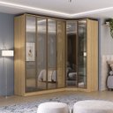 Ver imagem 1 de Roupeiro Modulado Ravi Mdf 243,5x232,2cm 6 Portas Reflecta Olmo 1110