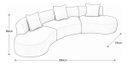 Ver imagem 6 de Sofá Modular Curvo 360cm Orgânico Virginia Bouclé Cappuccino