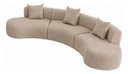 Ver imagem 4 de Sofá Modular Curvo 360cm Orgânico Virginia Bouclé Cappuccino