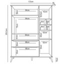 Ver imagem 5 de Jogo de Quarto Infantil Guarda Roupa e Cômoda 100% Mdf Melinda Cinza - Phoenix Phoenix Baby