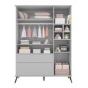 Ver mais imagens de Jogo de Quarto Infantil Guarda Roupa e Cômoda 100% Mdf Melinda Cinza - Phoenix Phoenix Baby