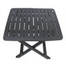 Mesa Quadrada Dobrável de Plástico Resistente Preta - 4