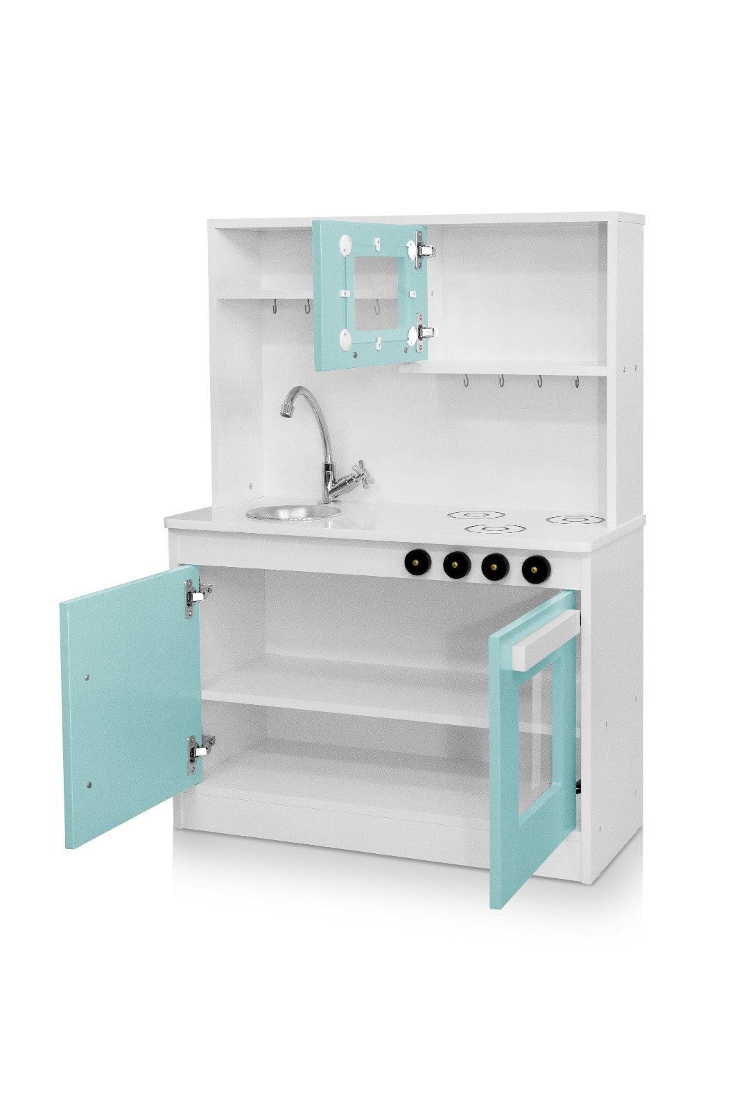 Kit Mini Cozinha Infantil com Geladeira Lavanderia Menta Mdf - 5