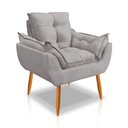 Ver imagem 2 de Kit 2 Poltrona Opala Puff Descanso para Os Pés:cinza