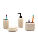 Ver imagem 3 de Porta sabonete líquido de resina oval areia - Oikos