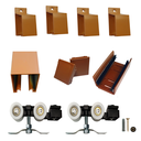 Ver imagem 4 de Kit Porta Madeira Frisada 4009 - 80x210 + Trilho Correr 1,60 Cereja + Brinde