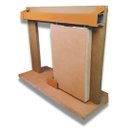 Ver imagem 3 de Kit Porta Madeira Frisada 4009 - 80x210 + Trilho Correr 1,60 Cereja + Brinde