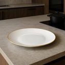 Ver imagem 3 de Jogo de Pratos 6 Pçs 27cm Raso Branco Porcelana Legacy Gold