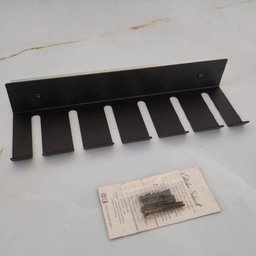 Suporte Porta 6 Espetos Deslizante de Churrasco Preto com Corrediça para Móvel Schmitt - 5