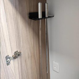 Suporte Porta 6 Espetos Deslizante de Churrasco Preto com Corrediça para Móvel Schmitt - 6
