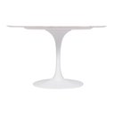 Ver imagem 2 de Mesa Saarinen Redonda Carrara 137cm - Base Branca