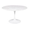 Mesa Saarinen Redonda Carrara 137cm - Base Branca - 1