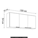 Ver imagem 5 de Armário de Cozinha Aéreo 120cm Pérola Z34 Branco - Mpozenato