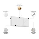 Ver imagem 4 de Armário de Cozinha Aéreo 120cm Pérola Z34 Branco - Mpozenato