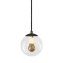 Ver imagem 3 de Pendente Preto C/ Globo de Vidro Cristal de 14cm + Led 2w