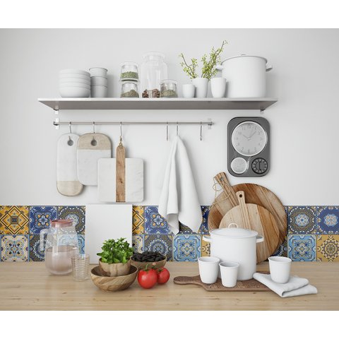 Papel de Parede Adesivo Azulejo Arabesco Variado 2,80m