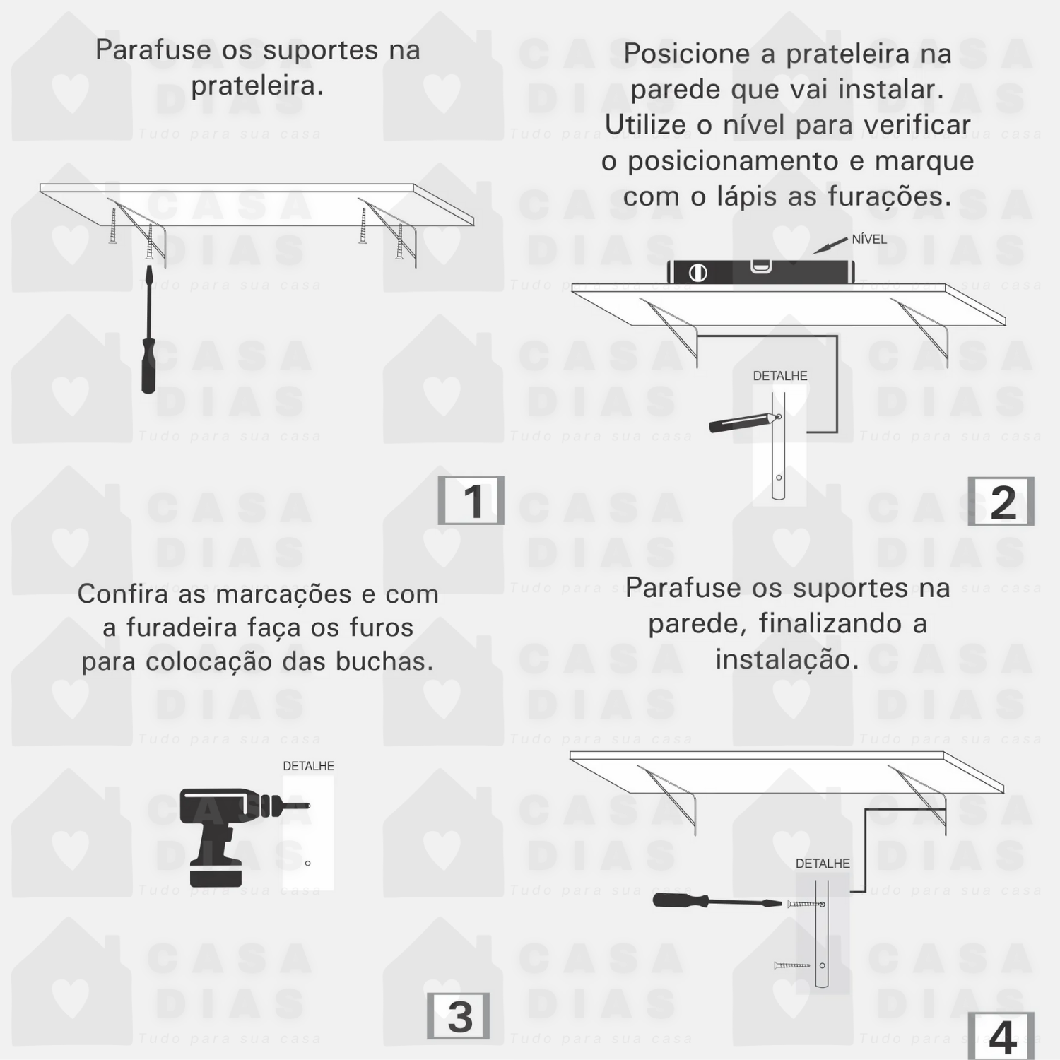 Suporte Mão Francesa Cantoneira Prateleira 35cm Kit 12 Unidades - 7