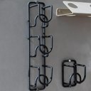 Ver imagem 4 de Suporte 3 Garrafas de Vinho para Parede Aramada Preta Adega Espumante Suporte Cube