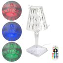 Ver imagem 2 de Luminária Abajur Cristal Led Rgb Usb com Controle Remoto