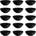 Ver imagem 1 de Kit 15 Bowls 500ml Cumbuca Plástica Preta Cozy Coza Prato para Cereal Petiscos Restaurante Buffet