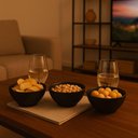 Ver imagem 4 de Kit 15 Bowls 500ml Cumbuca Plástica Preta Cozy Coza Prato para Cereal Petiscos Restaurante Buffet