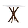 Mesa de Jantar Tiê Tampo Quadrado 80x80 Amêndoa/Branco - 1