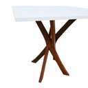 Ver imagem 4 de Mesa de Jantar Tiê Tampo Quadrado 80x80 Amêndoa/Branco