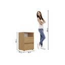 Ver imagem 7 de Mesa de Cabeceira 2 Gavetas 48x68cm Condessa Yescasa Marrom/Nogal