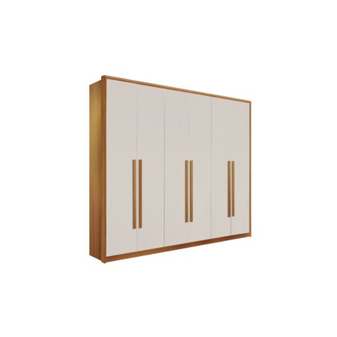 Guarda Roupa Casal 6 Portas 6 Gavetas 100% Mdf Anápolis Montagem Inteligente - Valverde: Cinamomo/of