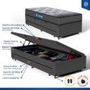 Ver imagem 5 de Cama Box Baú com Auxiliar + Colchão de Espuma D60 Double Face Comfort Force Probel Solteiro 88cm