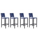 Ver imagem 1 de Banqueta Corda Náutica – Preta Azul – Kit 4 – Varanda, Gourmet e Living