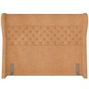 Ver imagem 4 de Kit Cabeceira Cama Box Queen 160 Cm Madrid com Puff Recamier Santorini Bouclê Mostarda - Lyam Decor