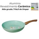 Ver imagem 3 de Frigideira Antiaderente Revestimento Cerâmica 22cm Sahara Chama Verde - Casambiente