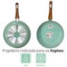 Frigideira Antiaderente Revestimento Cerâmica 22cm Sahara Chama Verde - Casambiente - 4