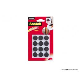 Feltro 3m Anti-risco Redondo Preto B M 12pcs Blister - 1
