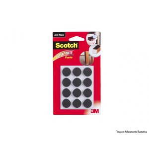 Feltro 3m Anti-risco Redondo Preto B M 12pcs Blister