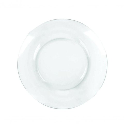 Kit Jogo Prato Fundo Sopa Transparente 10 Peças 22,5cm