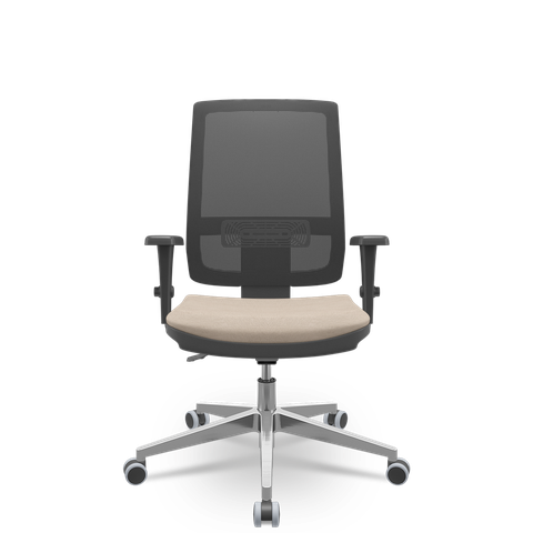 Cadeira Brizza Tela 3d Backplax Aluminio - Poliéster Fendi