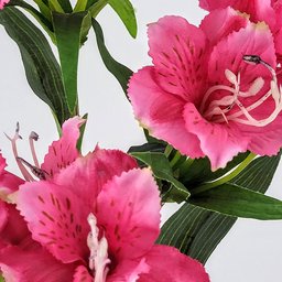 Astromelia Rosa 60x20cm Planta Artificial Flor Permanente - 3