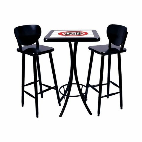 Jogo Mesa Quadrada Alto 60 X 60 Cm para Cozinha Duff 2 Lugares
