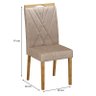 Mesa de Jantar Ambiente Jade 120x80cm Cinamomo Off White com 4 Cadeiras Lara Linho Bege - Valdemóvei - 4